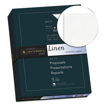 Southworth® 25% Cotton Linen Business Paper, 32 Lb, 8.5 X 11, White, 250-pack freeshipping - TVN Wholesale